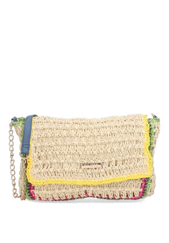 Bandolera grande con bolsillo frontal Lunares