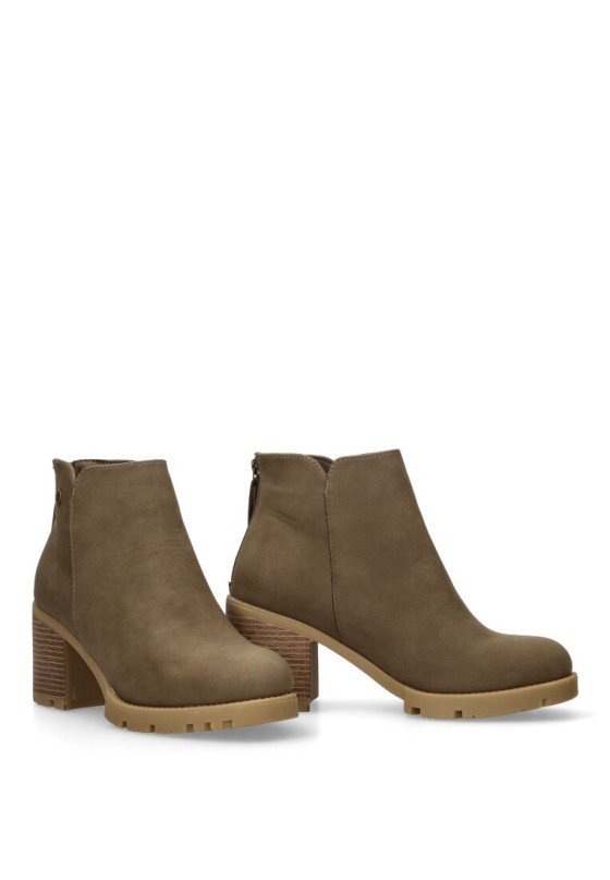 Botines De Tacón Para Mujer Etika VIOLETA 32012, Color Taupe, Material Sintético, Diseño Elegante Y Versátil