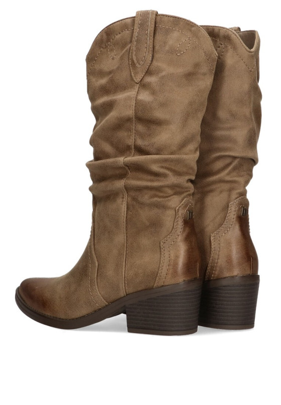 Botin de mujer LUNA color NEGRO Tacón medio y exterior en antelina