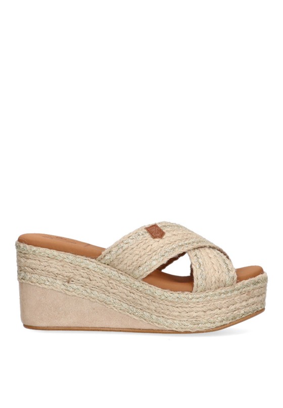 Sandali Donna POPA Albufera Trelam – Argento Sintetico Con Plateau | Comodi E Leggeri, Suola Gomma - 2
