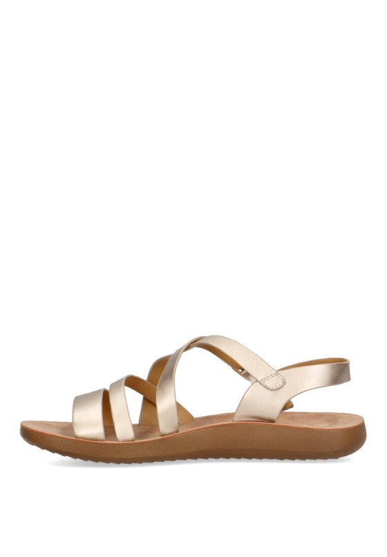 Botin calado LUNA color BEIGE para mujer con Tacón medio