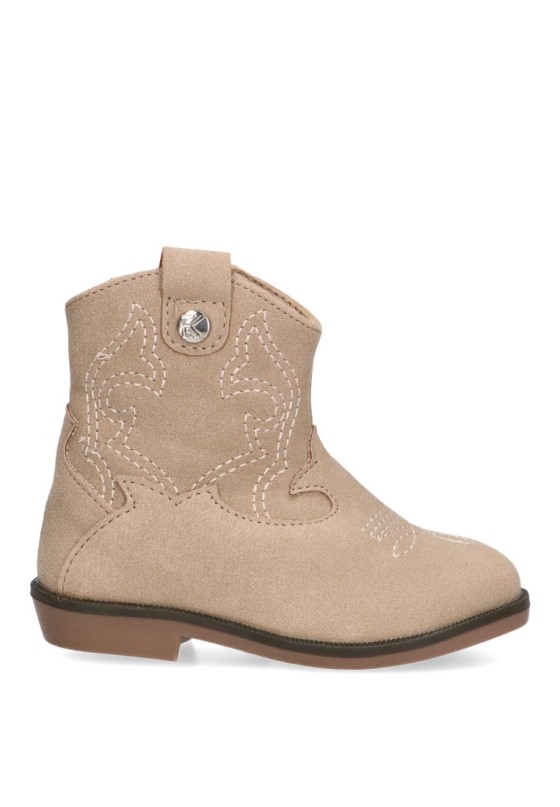 Botines Etika Burdeos Taupe | Tacón Ancho 6 Cm | Material Sintético Y Cremallera Lateral | Estilo Campero