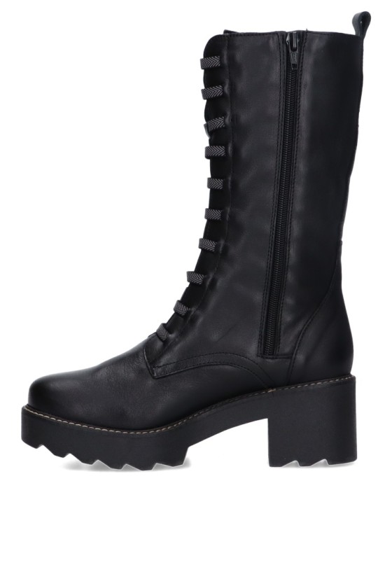 BOTA ALTA ARRUGADA Mustang 50290 NEGRO - Luna Calzados y Complementos