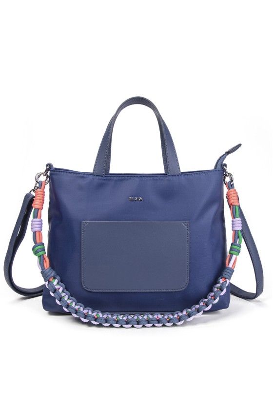 Josephine Osthoff - Bolso Bandolera De Piel Auténtica Para Teléfono Móvil, Con Bolsillo Para Auriculares, 4 Compartimentos Para Tarjetas, Correa Ajustable, Color Marine