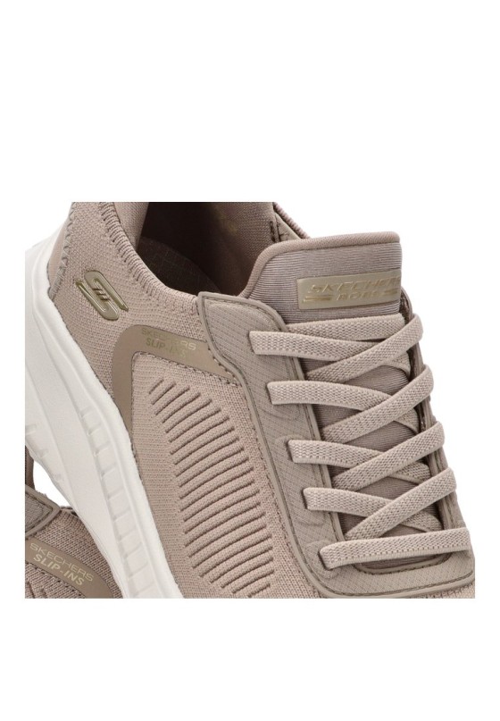 Deportivo en piel elegante LUNA 1283 color BEIGE mujer Cuña media